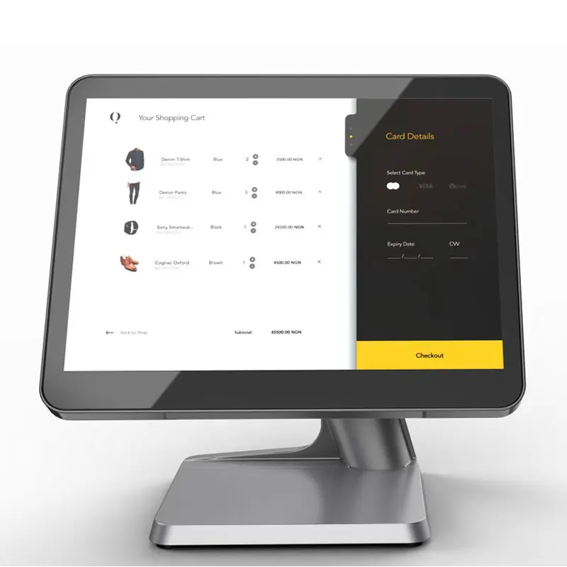

НОВАЯ LAUNCH Прочная литая алюминиевая конструкция Windows POS Фурнитура 10-точечный емкостный сенсорный экран «все в одном» POS-системе