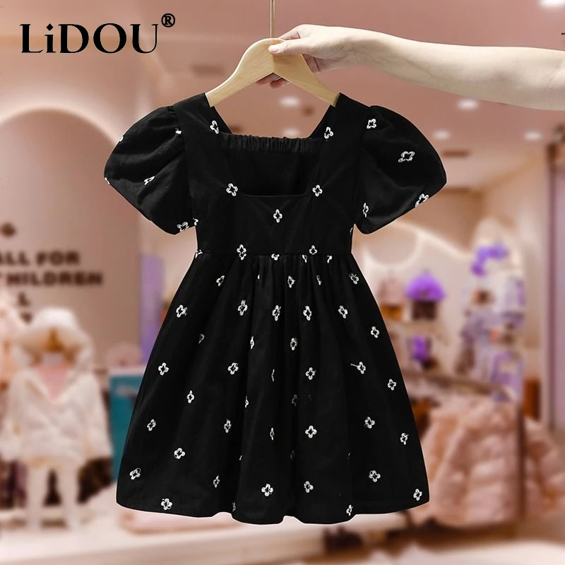 2023 New Korean Fashion Summe Dress for Girl Sports Chic Loose Casual Elegant Aesthetic Vintage Sweet Cute Kawaii Dot Robes