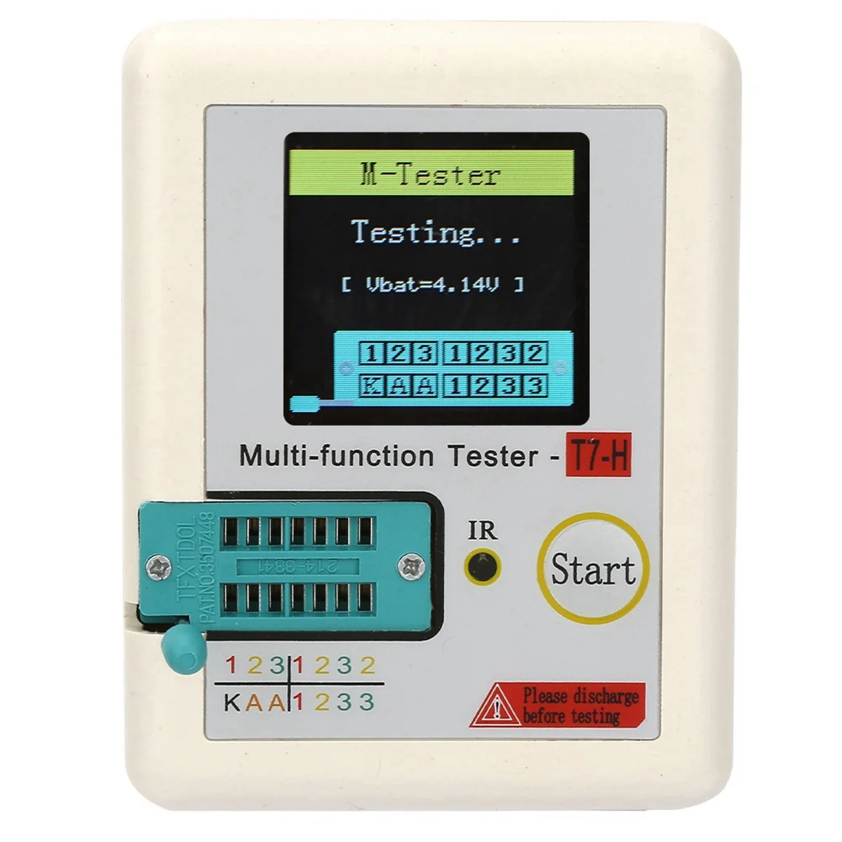 ABIY TC-T7-H Transistor Tester Diode Transistor Capacitor MOS/PNP/NPN LCR MOSFET TFT LCD Screen Tester Multime