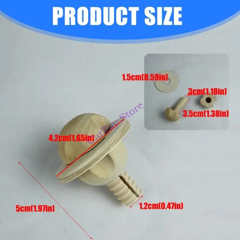 براغي خشبية طبيعية آمنة للأطفال ألعاب تعليمية ومجموعات حرفية سهلة التجميع