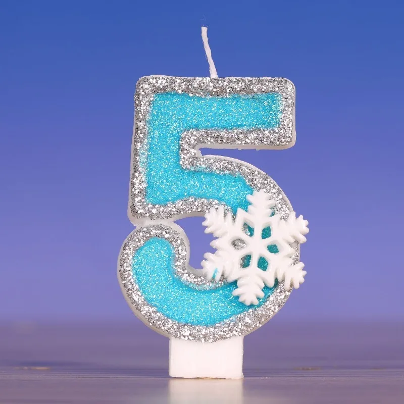 

Шестигранные свечи-снежинки для творчества, цифровые свечи для детского дня рождения, свечи ручной работы для декора торта на день рождения