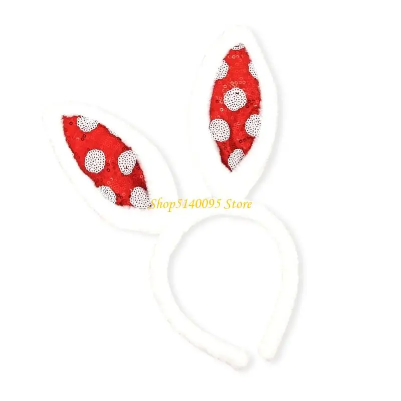 Dxae conejos conejo diademas con adornos diseño para cabello para festivales actuaciones