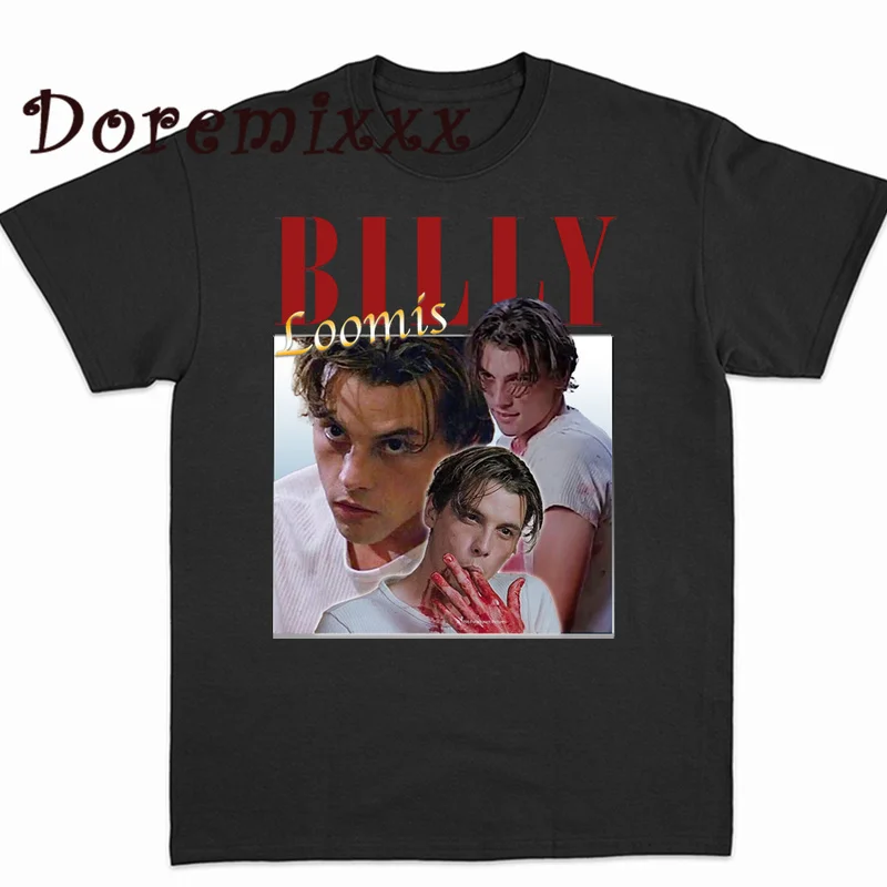 90s Billy Loomis Vintage Clothes T-Shirt Unisex Tee Shirt Cotton T-Shirts for Men Scream Horror Funny Hip Hop Streetwear Women