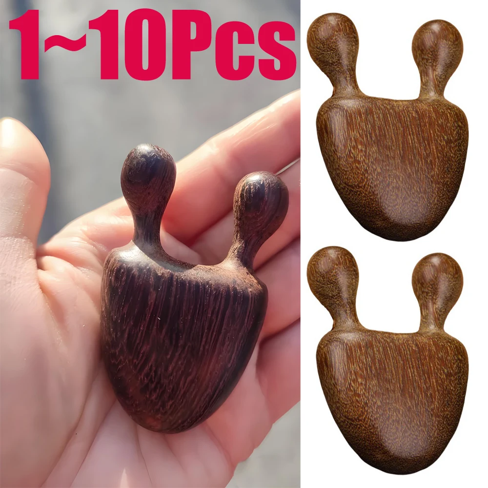 

Набор массажных расчесок для лица из зеленого сандалового дерева с деревянной ручкой - массажная расческа для глаз, маленькая расческа в виде улитки, доступны варианты 1/2/3/5/10 шт.