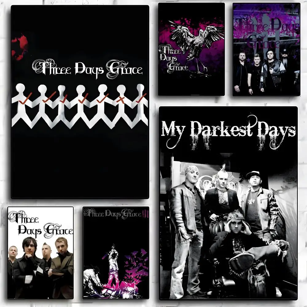 Rock Band T-Three Days GraceS Poster Suitable For Living Room,bedroom,bar,Hallway Bar Wall Art Prints Decoration Gifts