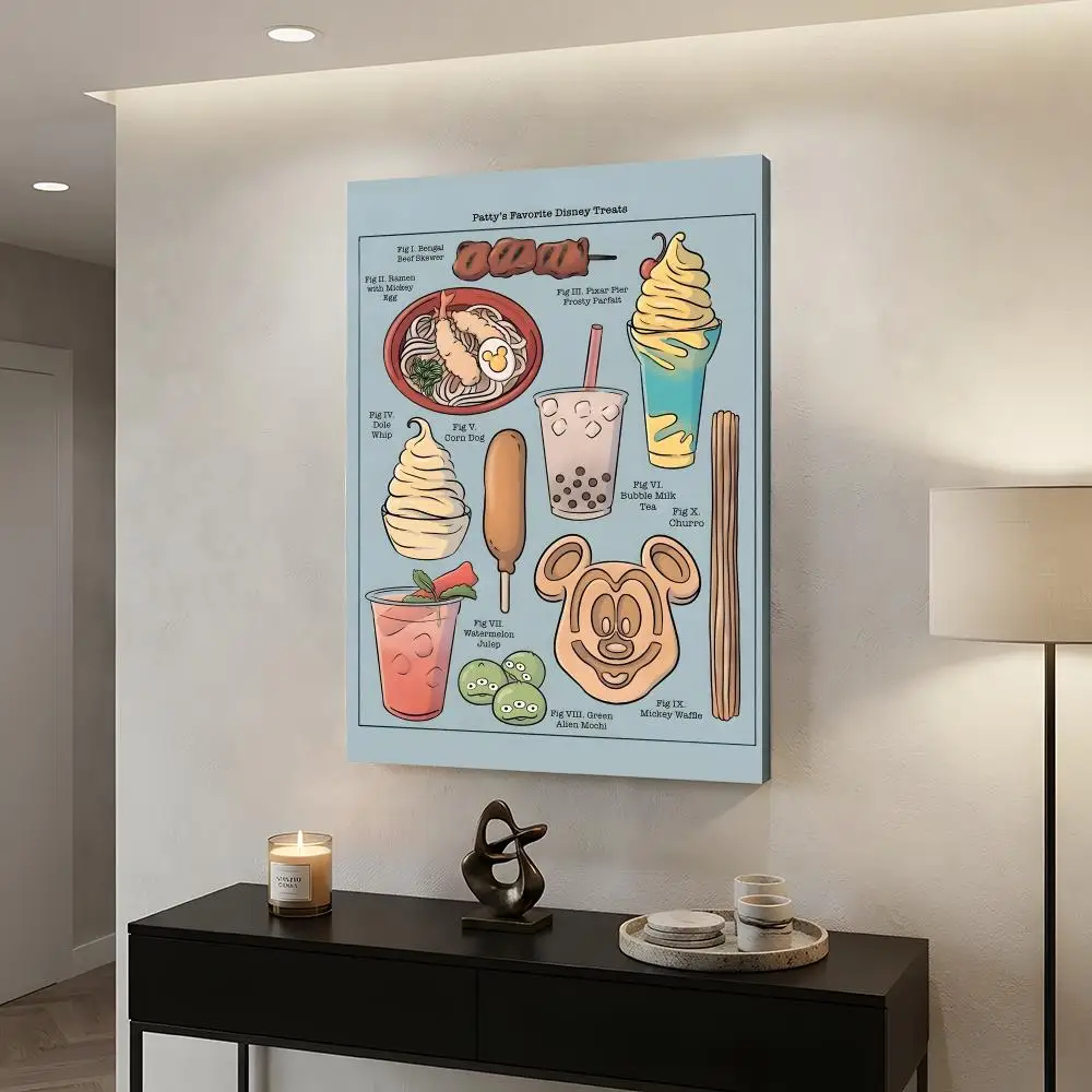 Retro Japanese Kitchen Food Framed Wall Painting Canvas Wall Art Inner Frame Waterproof Home Decor For Living Room view 4