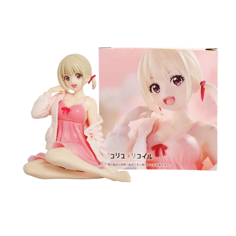 13CM Desktop Cute Figure Loungewear Nishikigi Chisato Anime Model Toy Gift Collection Decorative Ornament PVC