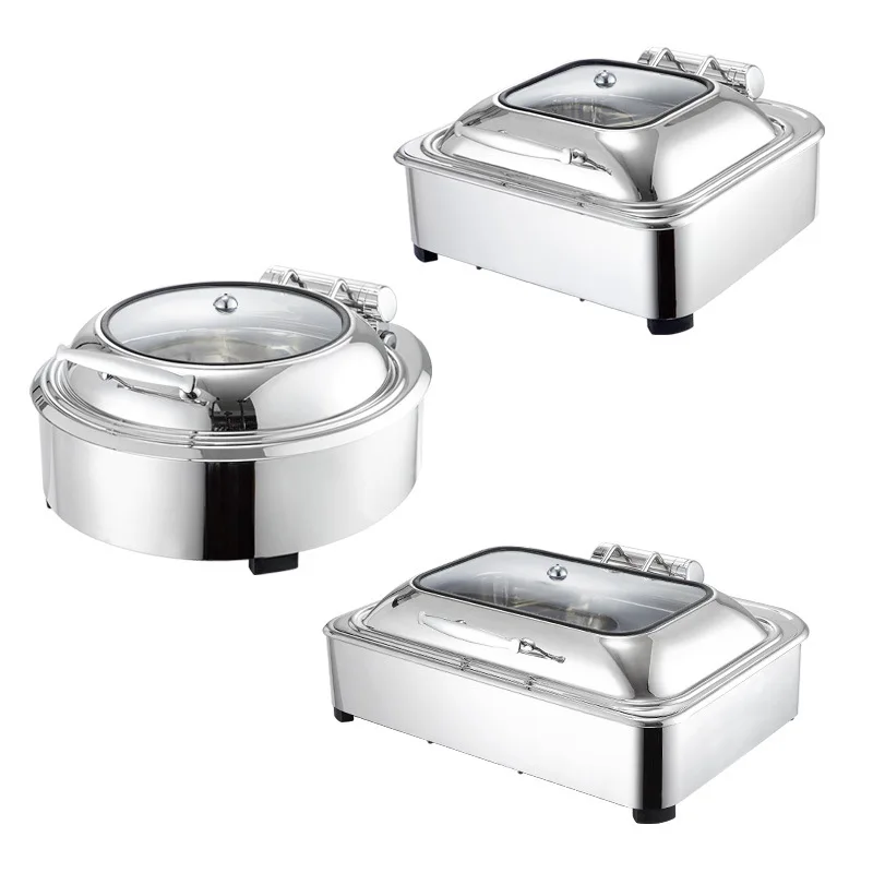 

Thickened stainless steel round insulation furnace Hotel self-service