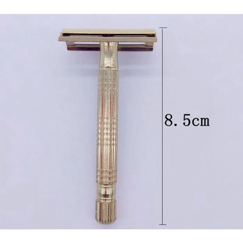 유니섹스 안전 면도기 골든 더블 에지 면도기 아연 합금 헤드 클래식 수동 면도기 여성 제모 면도기 JJ-999
