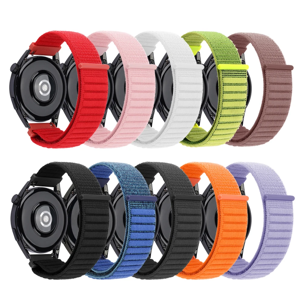 20/22 مللي متر حزام رياضي من النايلون لـ Huami AMAZFIT Balance 2 BIP6 5 GTS/GTR 4 3 2e استبدال كوريا لساعة Garmin/سامسونج جالاكسي