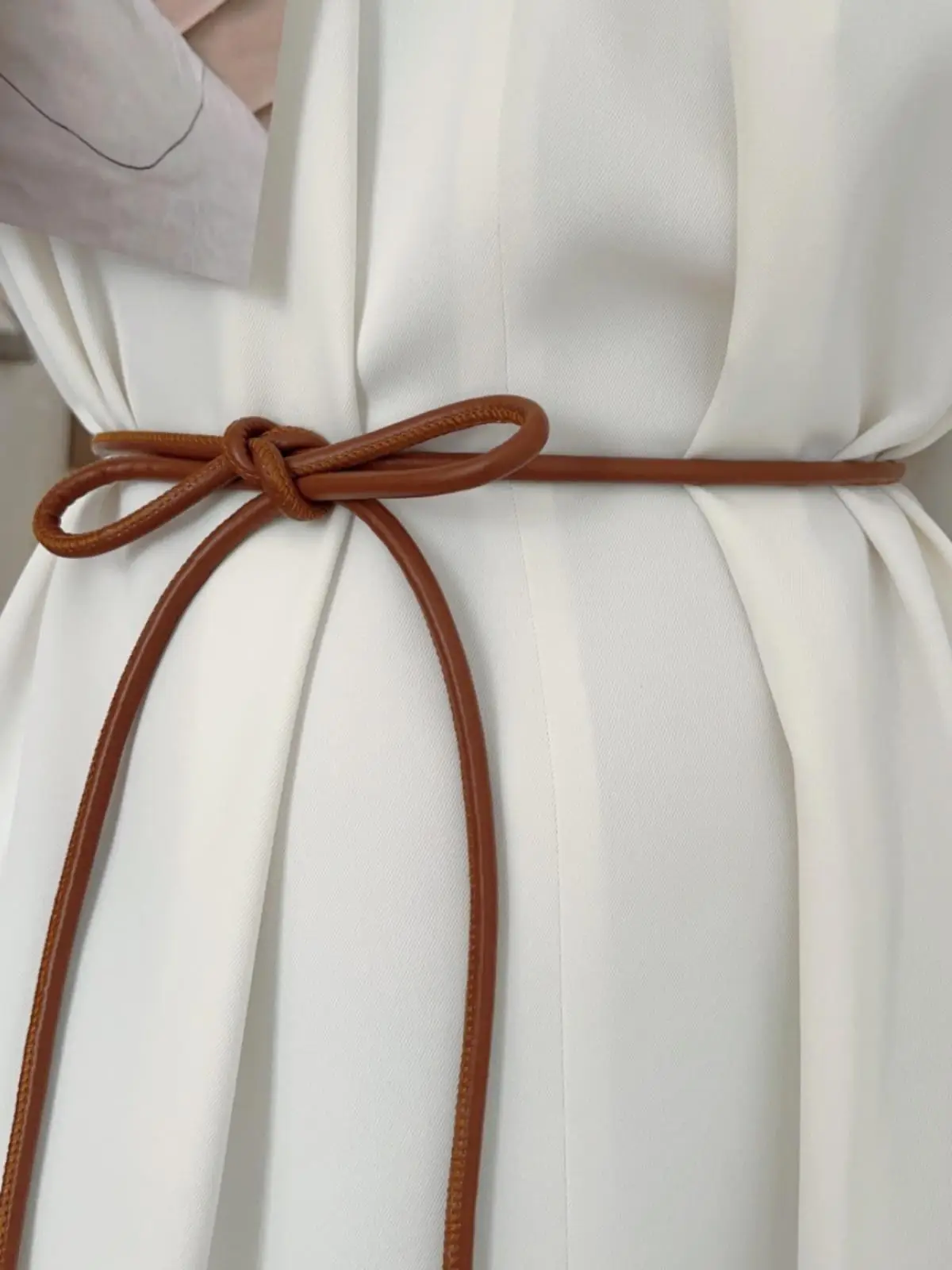 2024 New Retro Women Waist Chain Thin Belt Simple Decoration Tie With Dress Long Waist Rope Knotted Dresses String Waistband