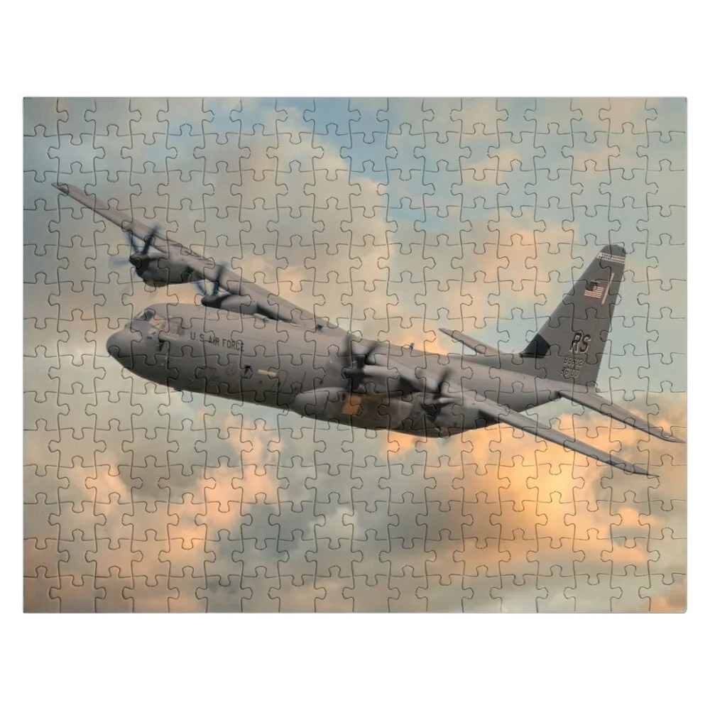 

USAF C-130 Hercules Jigsaw Puzzle Wooden Jigsaw Puzzle Novel Toys For Children 2022 Personalized Name Puzzle Customized Photo