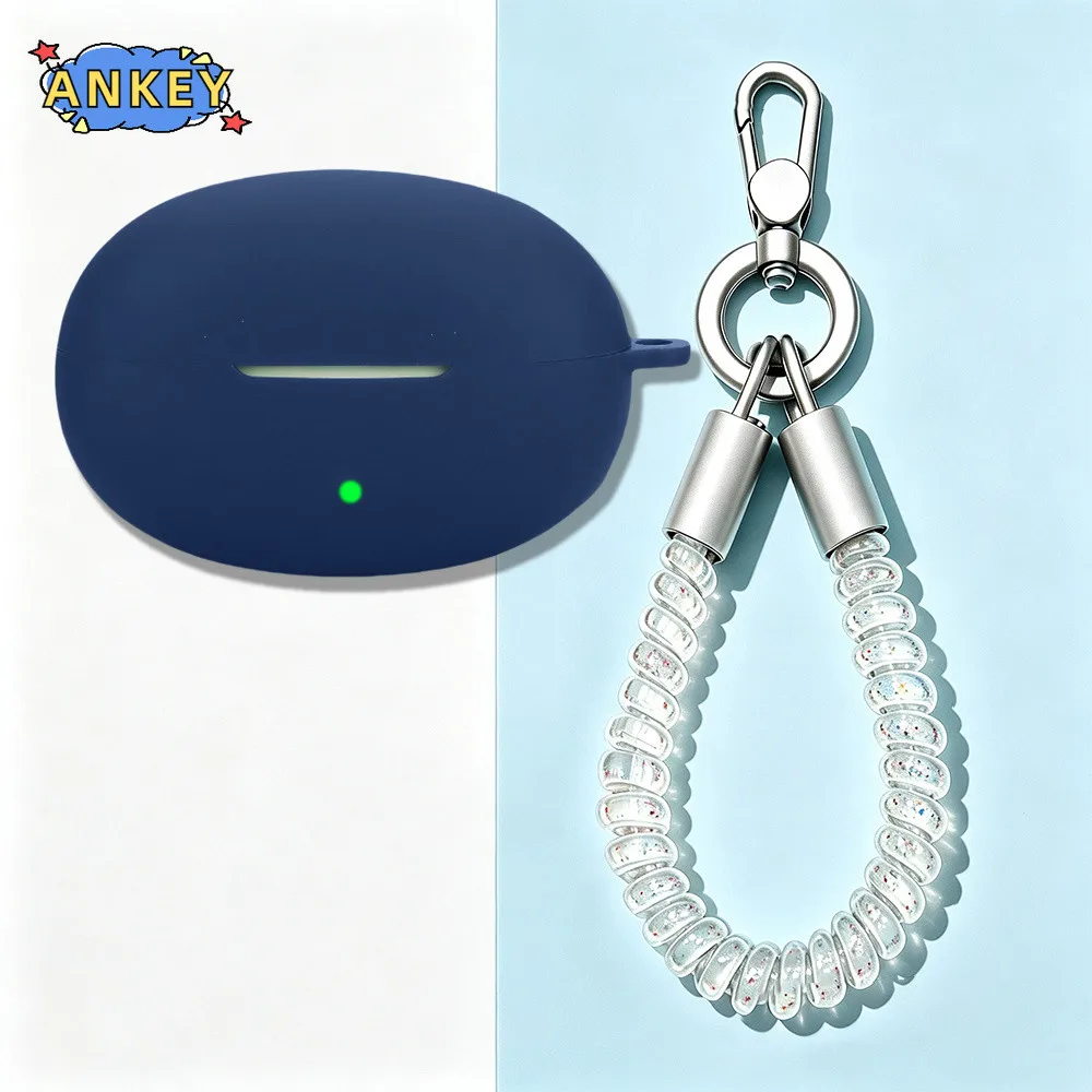 Compatible with Edifier LolliClip Silicone Cases Protective Shockproof Wireless Earphone Cover With Colourful spring rope