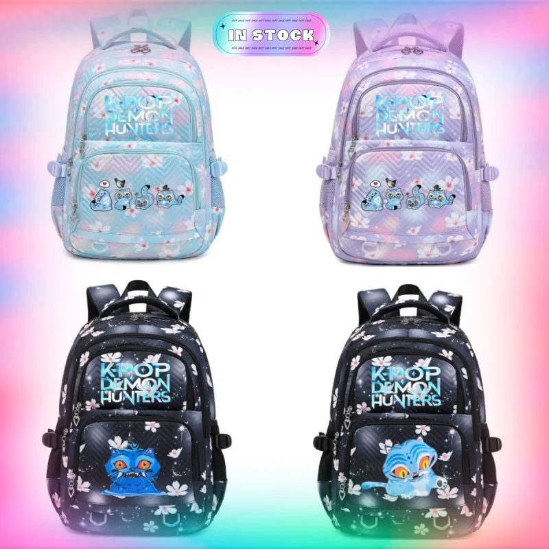 

Kawaii Cartoon Backpack Kpop Demon Hunters Student Teenage Schoolbag Anime Men Women Waterproof Laptop Bookbag