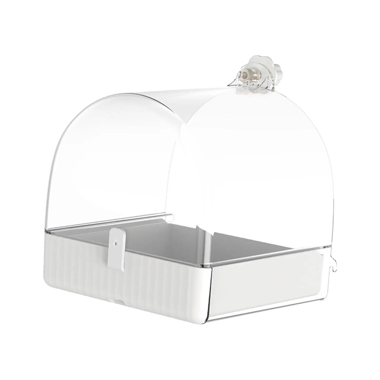 Bird Bath Cage Bird Bathtub Parrot Protector Clear Hanging Bird Bath Cube Bird Bathtub Shower Box, for Cockatiel Cockatoo