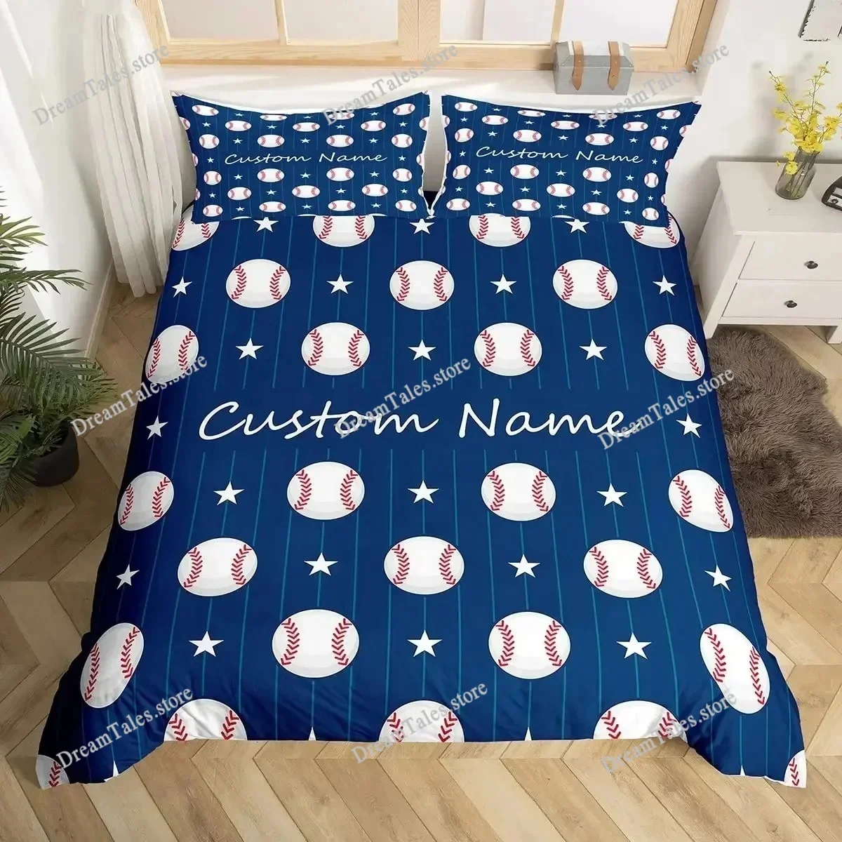 

Custom Football Bedding Set Customized Name DIY American Football Game Duvet Cover Set Sports Theme Comforter Cover for Boys741