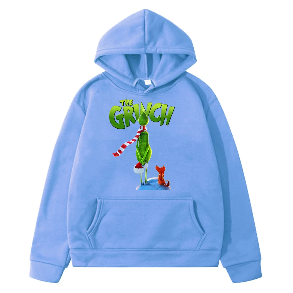 Disney Grinch printed hoodies Fleece sweatshirt Autumn Kawaii anime hoodie jacket boy pullover y2k sudadera kids clothes girls