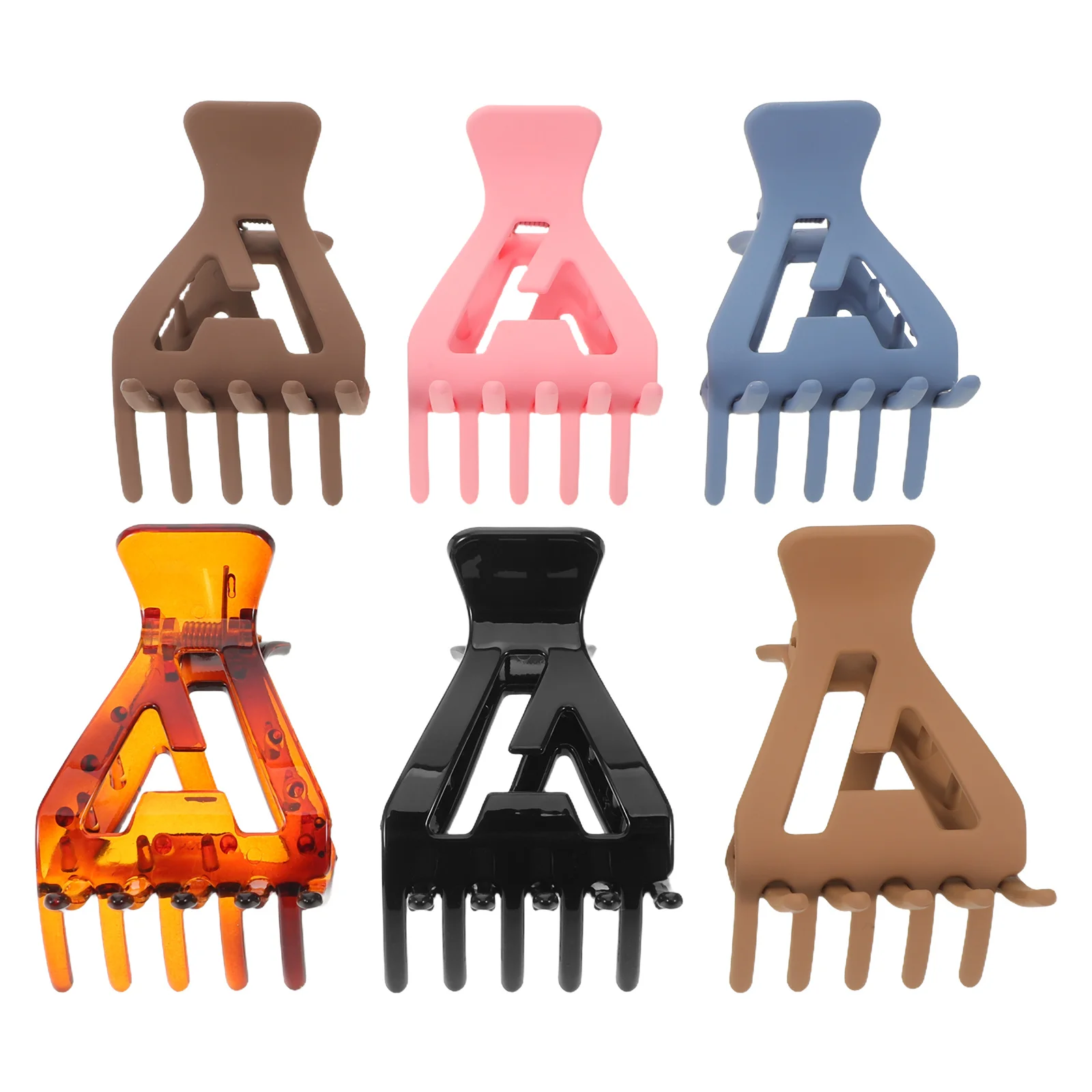 

6pcs Triangle Claw Clips For Hair Volumizing Root Lifting Styling Tool Non Slip Strong Hold Portable Lightweight Women