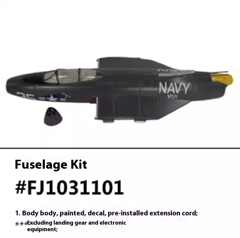 FreFuk64 mm F9f Krasno-accessoires corps ailes principales queue, couvercle de tête d'aileron, cockpit train d'atterrissage fil d'acier vis autocollants