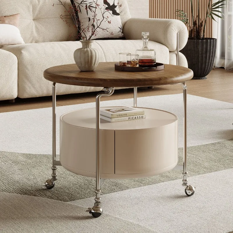 Side few living room stainless steel coffee table, modern and simple