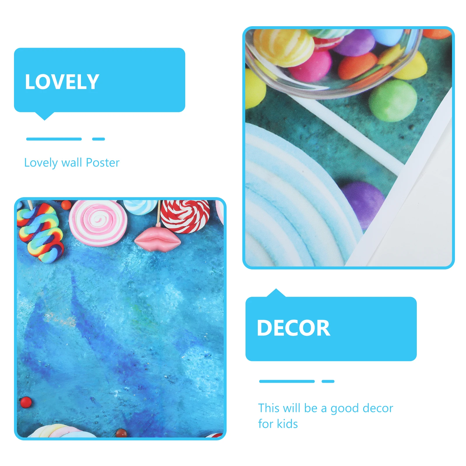 

Lovely Lollipops Background Cartoon Poster Kids Room Wall Decor Children'S Photo Backdrop Indoor Kids Party Favors Nursery