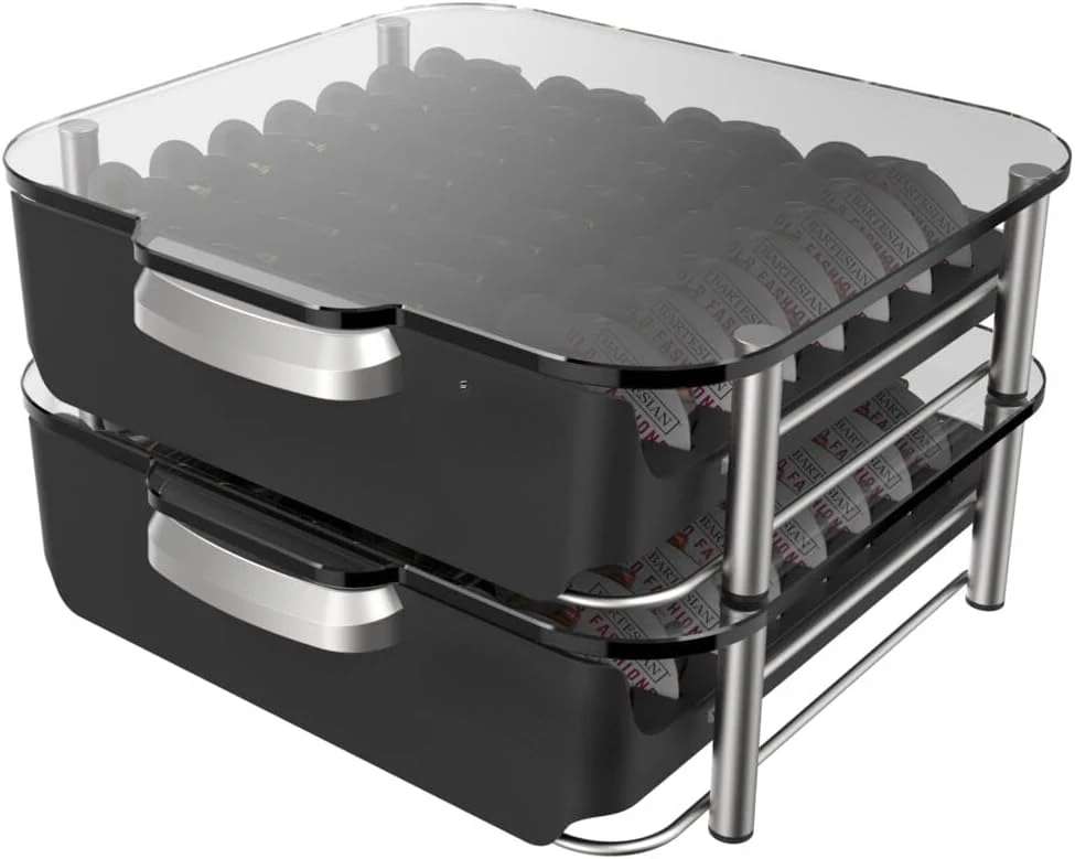 bev by  Cocktail Maker  Drawer for  Capsules, Holds  to 36  Pods, Sturdy and Stackable Pod Holder (BECS132)