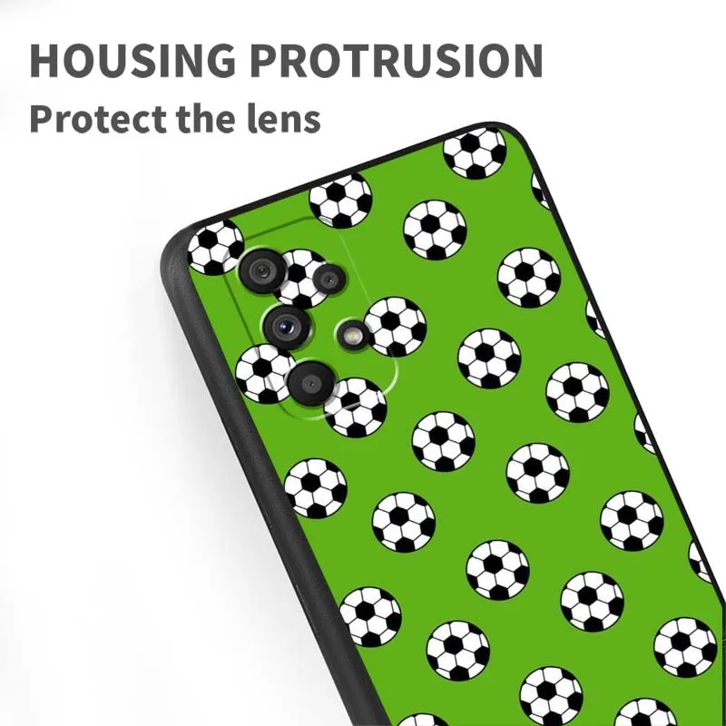 Anime Football Design Phone Case For Samsung A73 A72 A71 A55 A54 A53 A52 A51 A13 A22 A16 A15 A12 A14 A26 A07 5G Black view 5