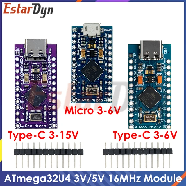 Moduł MICRO/TYPE-C USB ATMEGA32U4 5V 16MHz Płytka dla kontrolera ATMEGA32U4-AU/MU Pro-Micro Zamiennik Pro Mini