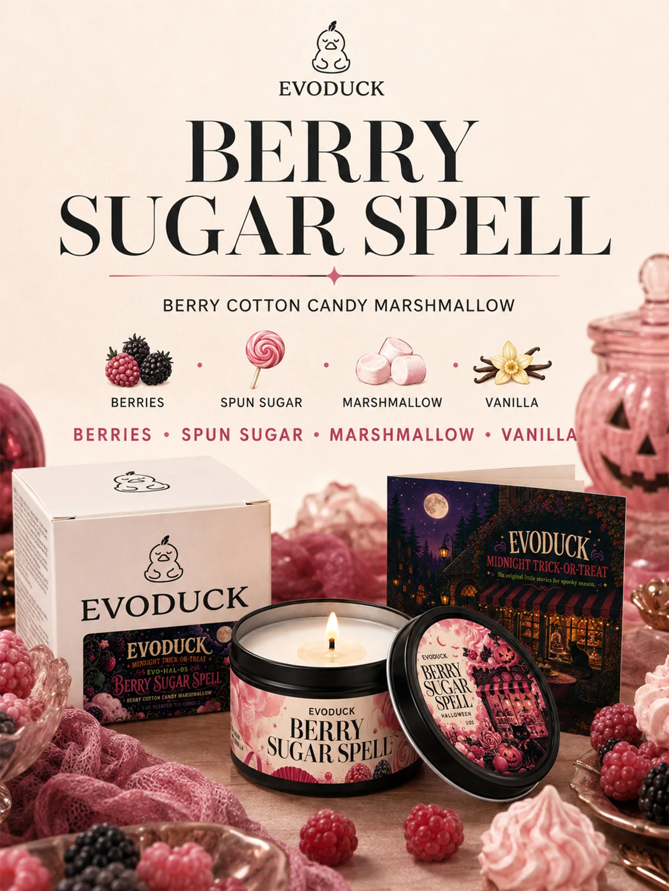 Set de Velas Aromáticas Berry - Cotton Candy Cone reseña y precio