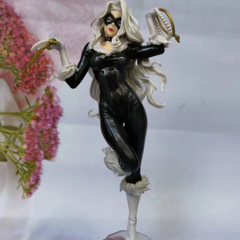 25cm Marvel The Amazing Spider-man Black Cat Felicia Hardy Gk Pvc Figures Model Collection Toys Gifts  Action Model Display Doll