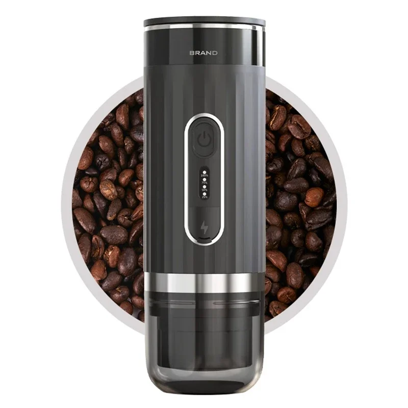 Portable Italian Coffee Maker 3-in-1 Capsule Powder Electric Outdoor Car Mounted Wireless Heating Coffee Machine Fast Charge ﻿