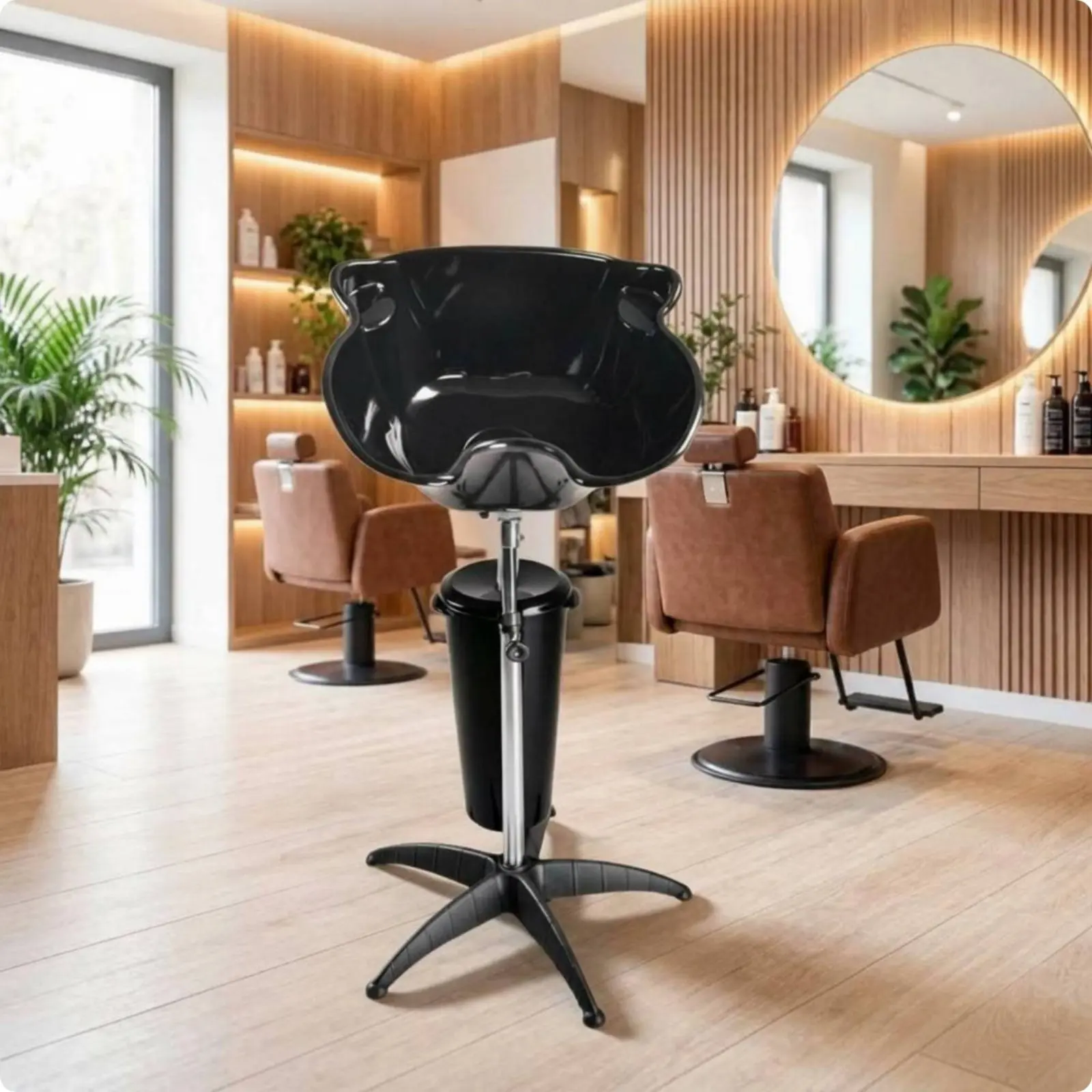 

Adjustable Shampoo Bowl with Pail Salon Shampoo Station Portable Hair Wash Sink Sturdy Beauty Equipment for Hairdressers