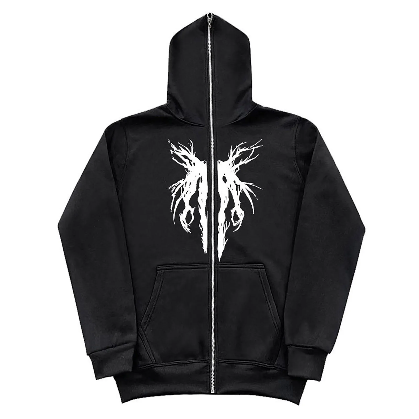 

Male And Female Couple Dark Fashion Print Sport Hooded Full Zip Hoodie Work Sweatshirt