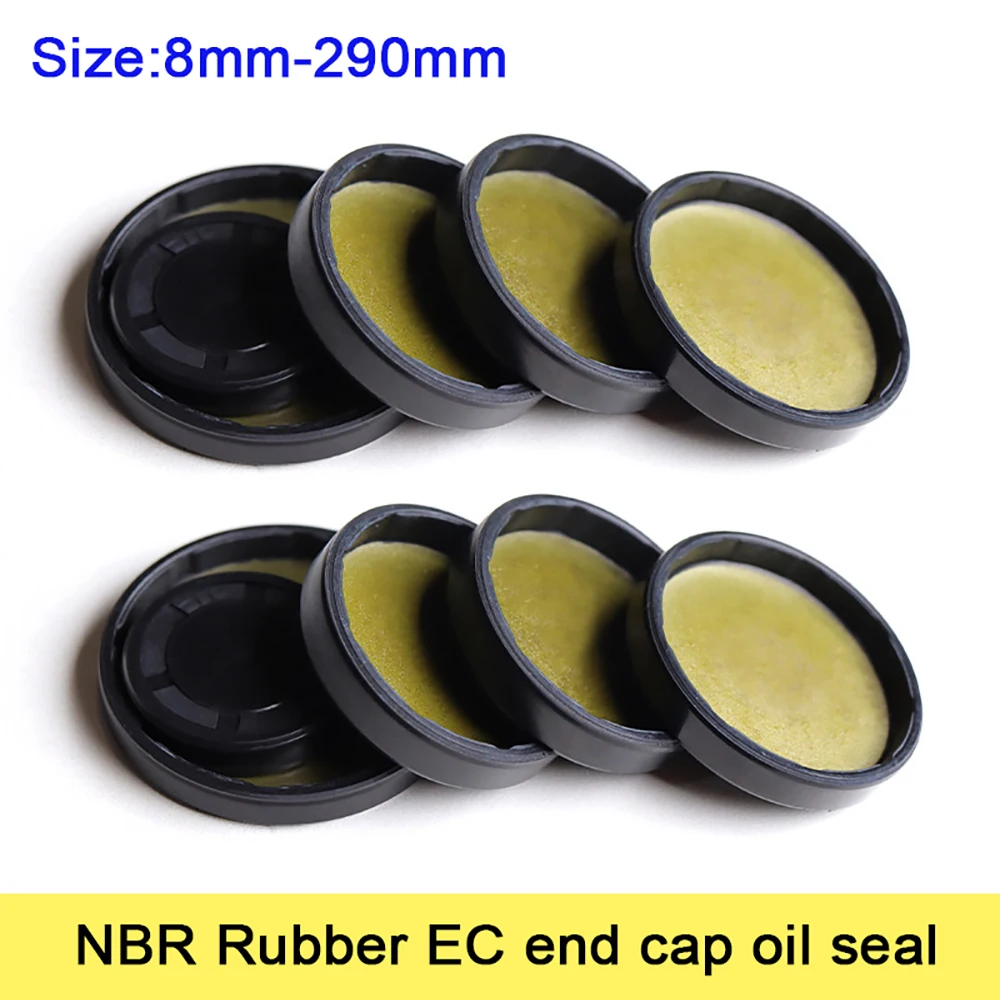 Black NBR EC/VK Type Oil Seal OD 8/15/16/20/30-290mm Nitrile Rubber End Cap Cover Plug Seal Reducer Shaft Retarder Oil Cap