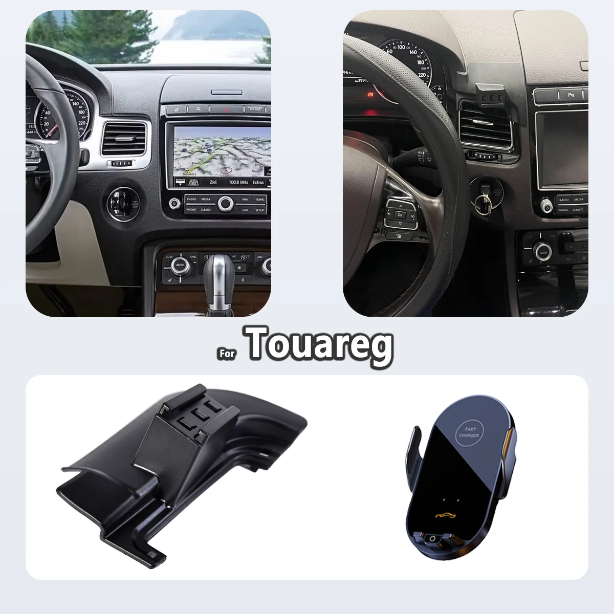 

Special Phone Holder For Volkswagen Touareg 2018 2017-2011 Magnetic Car Phone Mount Smart Sensing Invisible Base Car Accessories