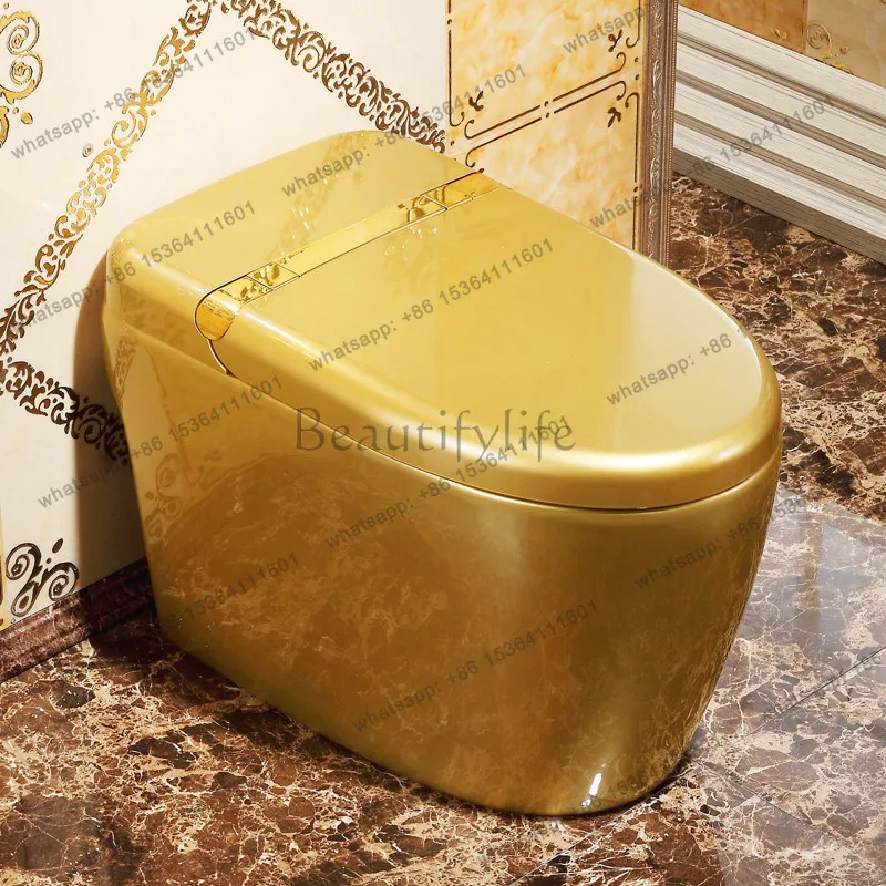 European intelligent integrated golden toilet instant tankless automatic flip toilet