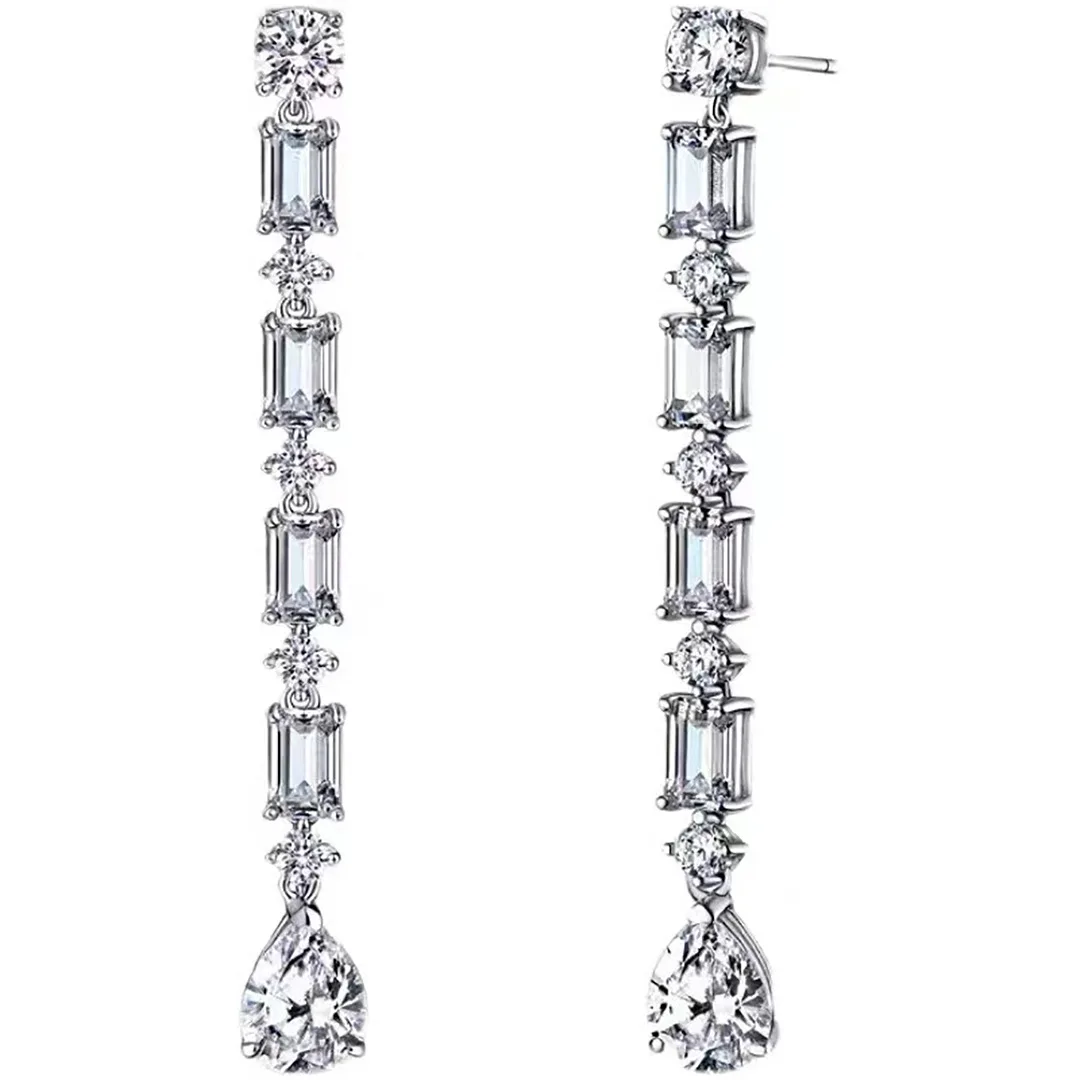 46 Styles Trendy 925 Sterling silver Lab Diamond Stud Earring Party Wedding Earrings for Women men Charm Engagement Jewelry Gift