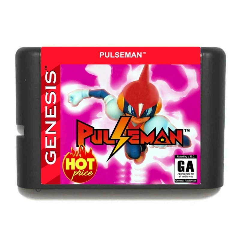 Nuovo arrivo Pulseman Genesis Label 16 bit MD Game Card per Sega Mega Drive per Genesis