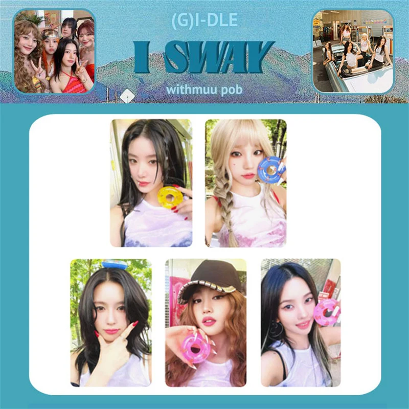 KPOP 5pcs/set Gidle Album I SWAY Flash Card LOMO Card MS Offline Card Photo Card Song Yuqi (G)I-DLE Fan Collection Gift Postcard