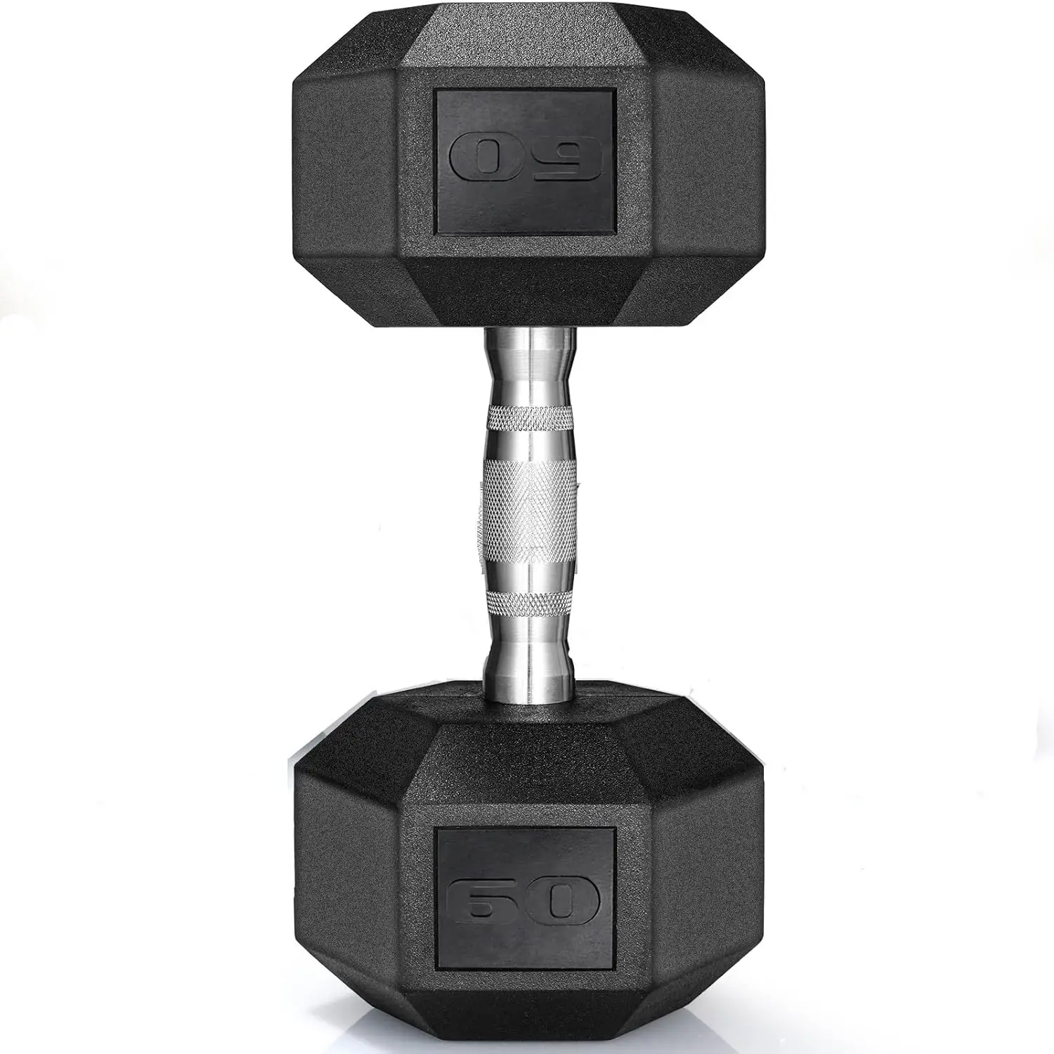 

30 85LB Single Dumbbell Rubber Coated Cast IronBlack Dumbbells Weights Dumbbells Single