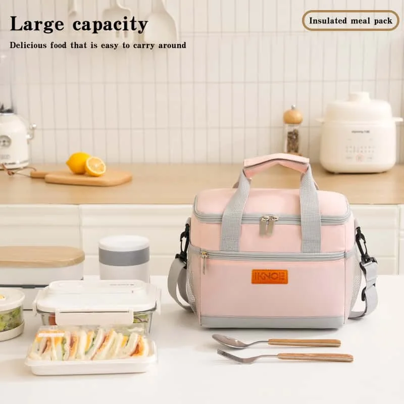 

Портативная водонепроницаемая сумка для обедов 2026 года - Термосумка для пикника из ткани Оксфорд - Вместительная сумка для обедов, портативная и прочная