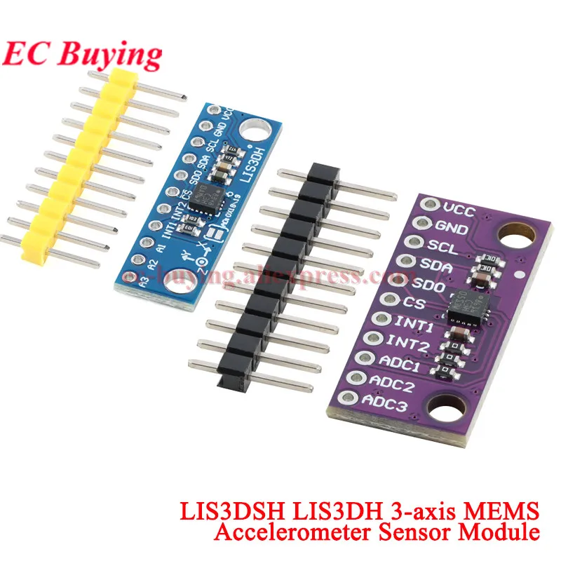 1-10Pcs LIS3DSH LIS3DH High-resolution 3 Three-axis Triaxial Accelerometer Module MEMS Digital Output  Motion Sensor for Arduino
