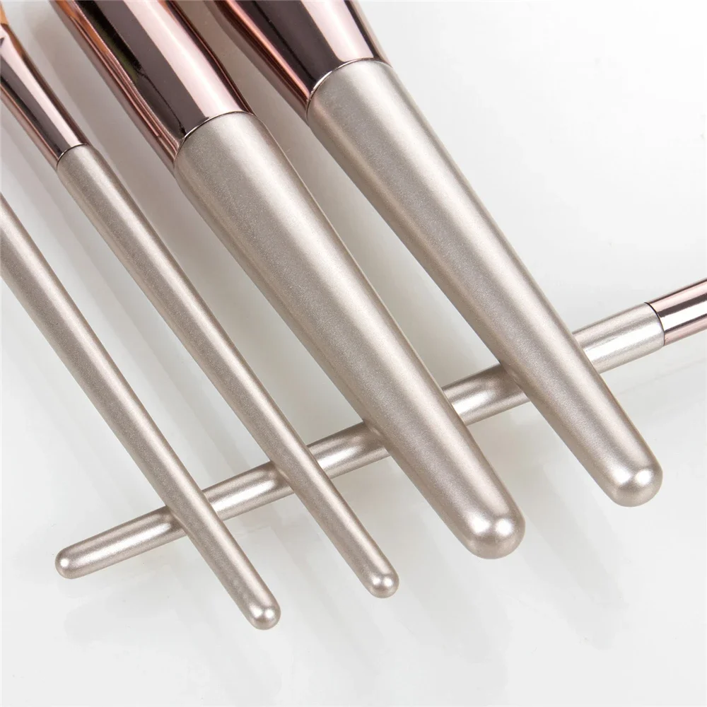 High Quality Soft Hair Wooden Handle Loose Powder Blush Foundation Contouring Eye Brush Complete Makeup Tool Set