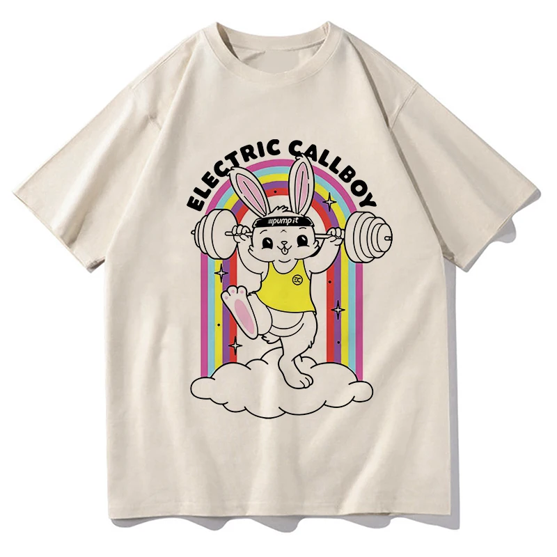 

Electric Callboy Printing T-shirts Harajuku Unisex T Shirts 100% Cotton Summer Short Sleeve Clothing Oversized Breathable Tshirt