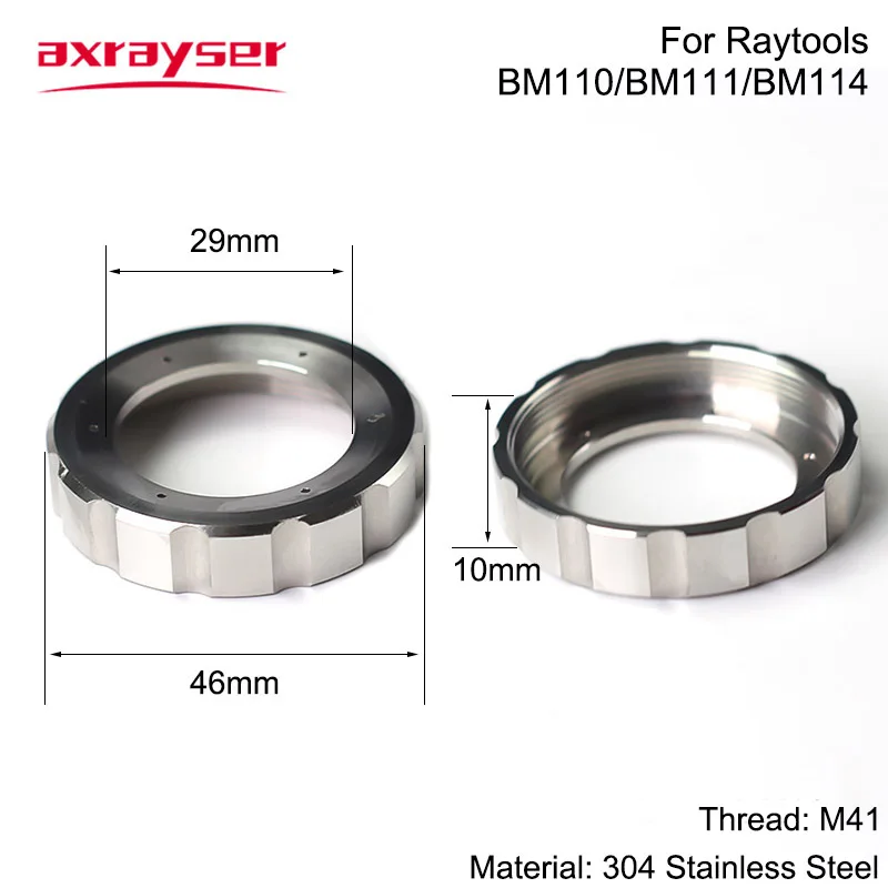 Imagem -04 - Raytools Aperte o Anel de Travamento Cerâmica Titular Cabeça Laser Patrs 304 Aço Inoxidável para Bt240 s Bm109 Bm111 Fibra Máquina Corte