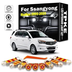 Accessories For Ssangyong Rodius 2005- 2019 2020 2021 2022 2023 LED Interior Reading Dome Map Trunk Plate Light Car Bulbs Kit
