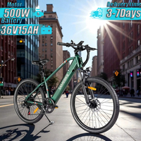 RS-A01 Men E-Bike Electric Bicycle 500W Powerful Motor 36V15AH Battery Adult Electric Bike 26\
