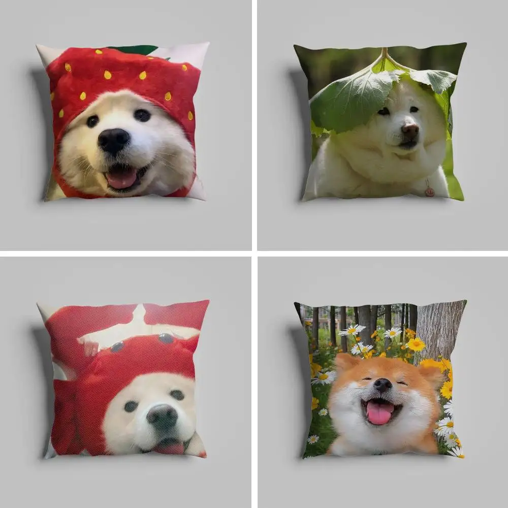 

Подарочная наволочка с милой собакой и котом Kawaii, наволочка для автомобильных подушек, подушки 60x60, роскошный двусторонний чехол для дома и украшения