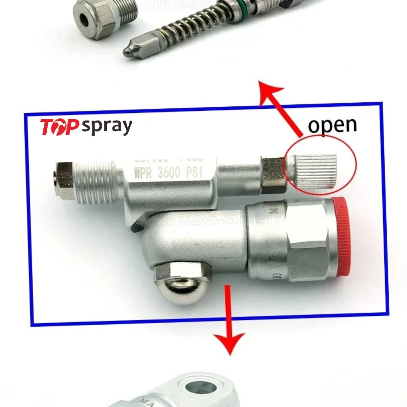 مجموعة دوارة مدخل Topspray من Cleanshot 244162 بخاخ طلاء بدون هواء موصل دوار Cleanshot 287030 إبرة