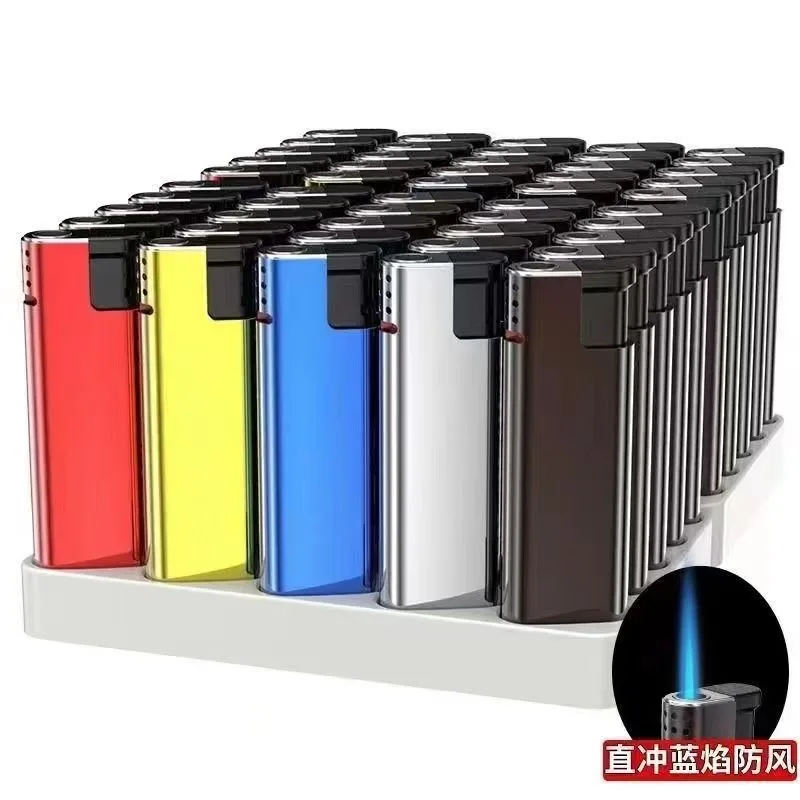 Mini 1/3 PCS Metal Windproof Blue Flame Lighter Customizable Advertising Wholesale Lighter Men’s Gift Smoking Accessories Gadget